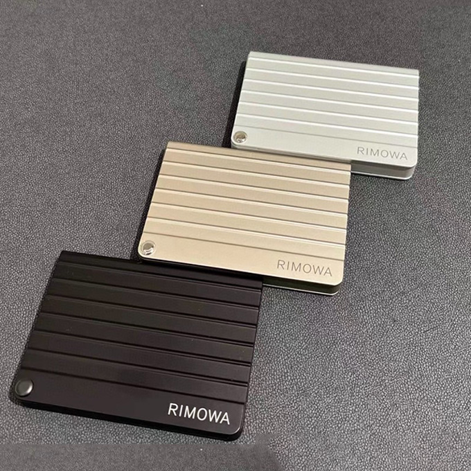 rimowa original grooved aluminum card case